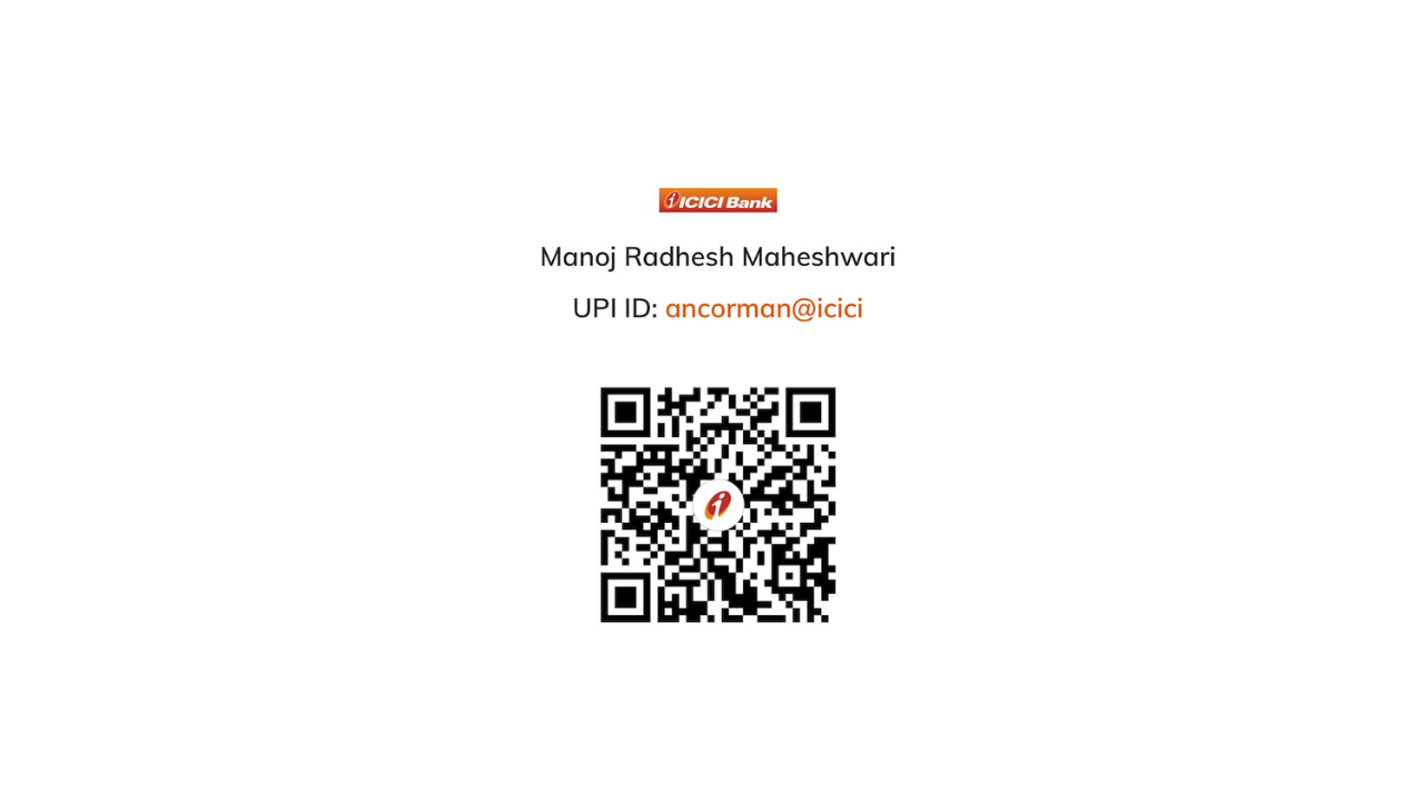 UPI QR code · scan with any UPI app